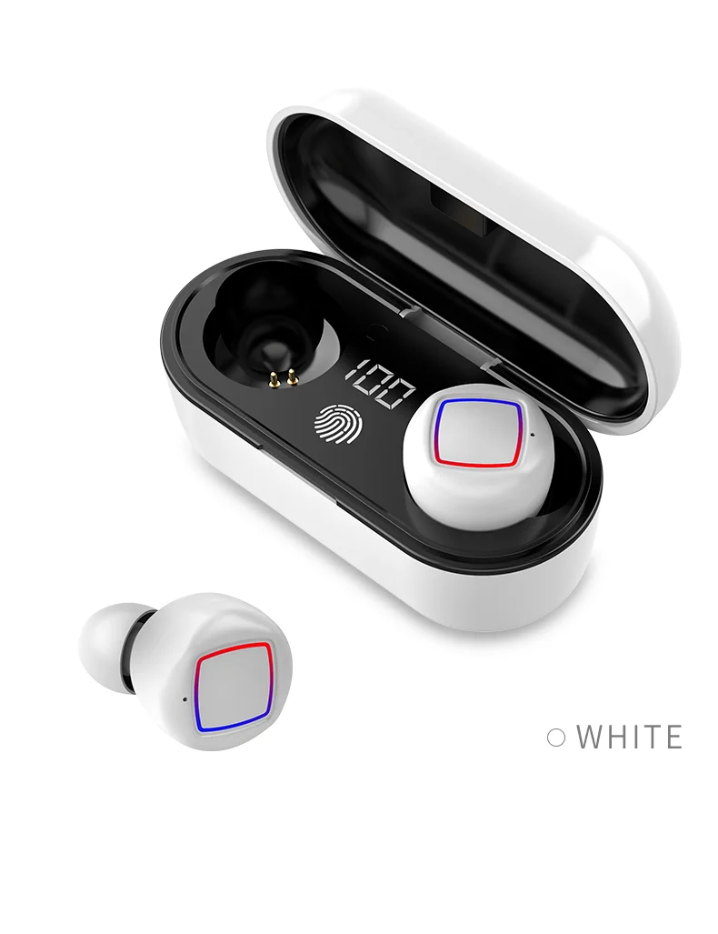 CALETOP Bluetooth 5,0 беспроводные наушники светодиодный дисплей IPX6 водонепроницаемые наушники с микрофоном Handsfree 400 мАч зарядный чехол