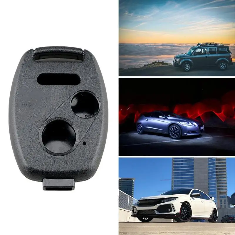 3/4 Buttons Replacement Car Remote Key Fob Shell Case ABS Easy Installation for Accord Crosstour Civic Black 51X36X13mm | Автомобили и