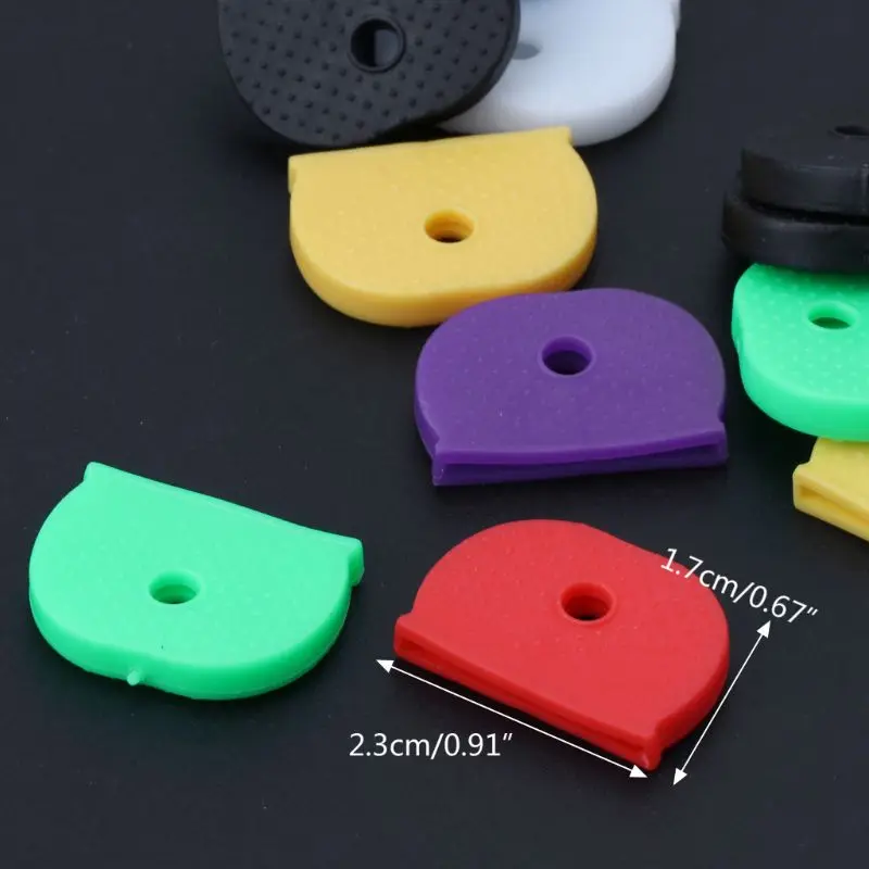 

32Pcs Key Cap Tags Label ID Silicone Coding Color Key Identifier Cover 8 Colors