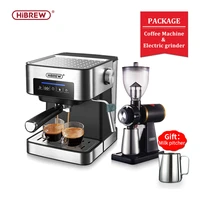 hibrew 19 bar espresso coffee machine inox case semi automatic expresso makercafe powder espresso maker cappuccino