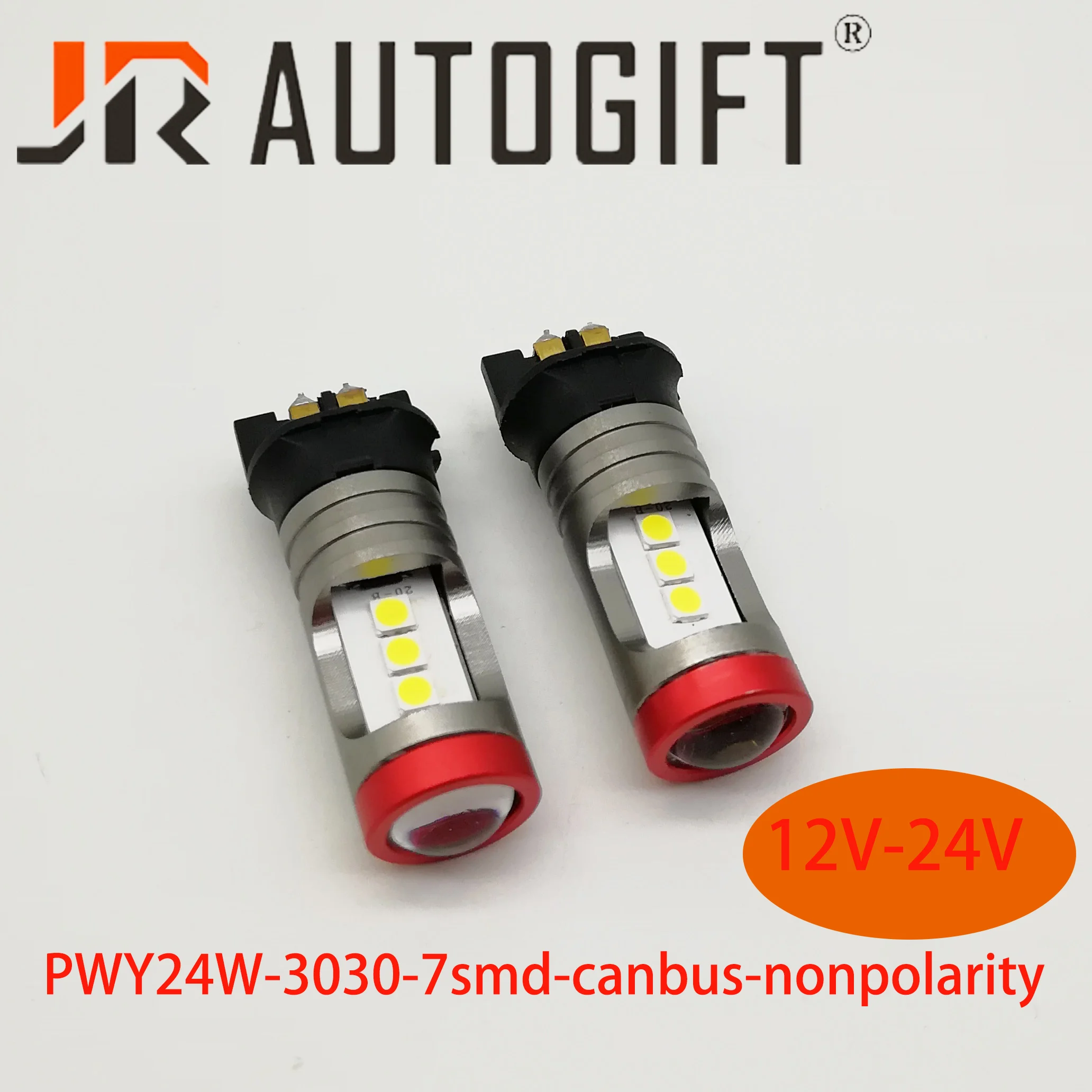 20PCS 7440 7443 3156 3157 PWY24W 7SMD 3030 LED Car Light Canbus NO OBC ERROR IC driver Auto Lamp Parking turn Bulb 12V-24V | Автомобили и