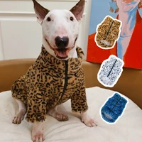 winter dog coat outfit garment leopard dog clothes small big large pet clothing bull terrier american bully pitbull costume