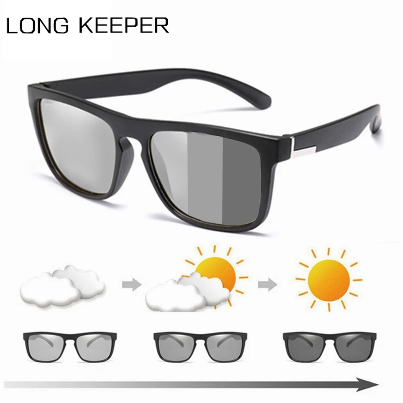 Брендовые фотохромные солнцезащитные очки для мужчин поляризационные и женщин