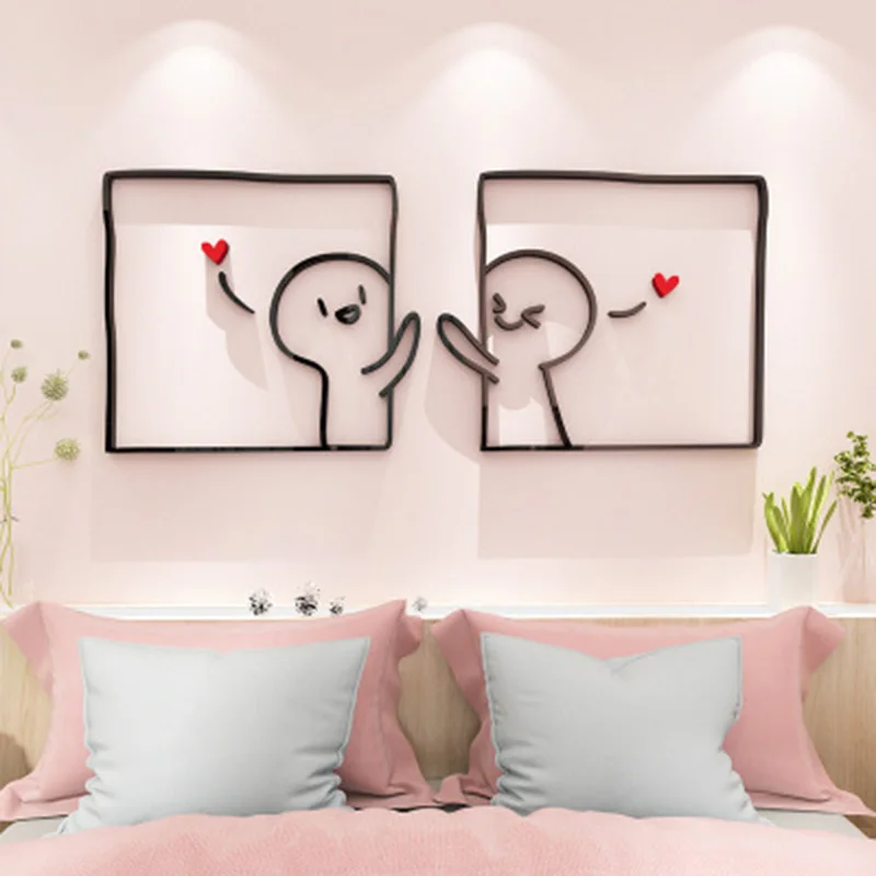 Самодельная акриловая 3D Художественная Настенная Наклейка для спальни домашний