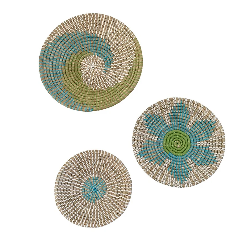 

1 комплект, соломенные декоративные водоросли, тканые украшения для стен, для гостиной, спальни, подвесной фон