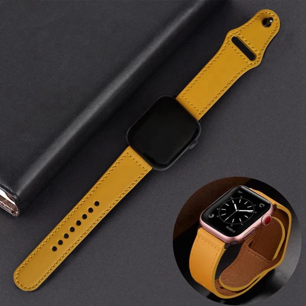 Для iwatch 44 мм 40 3/2/1 аксессуары для браслетов ремешок из натуральной кожи apple watch band 5