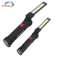 cob led magnetic folding hook work light portable multifunctional usb cable big size 5 modes working flashlight