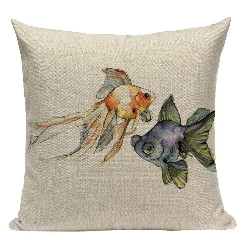 Чехол для подушки с изображением животных белой лошади кота совы Краб печать