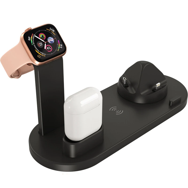 Зарядное устройство 3 в 1 для iPhone Xs Max XR X Smasung S9 Plus зарядный кронштейн Apple Watch 4 2