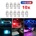 210 шт. W5W Led T10 Автомобильный свет COB стекло 6000K белый автомобильный номерной знак лампа купол чтения DRL лампа Стиль 12 В