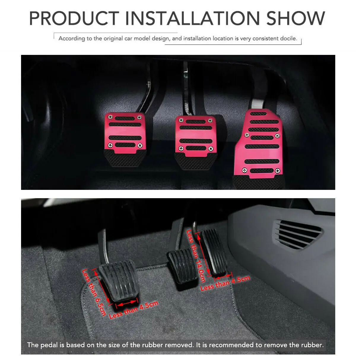 Универсальный набор алюминиевых чехлов для педали автомобиля комплект ручной
