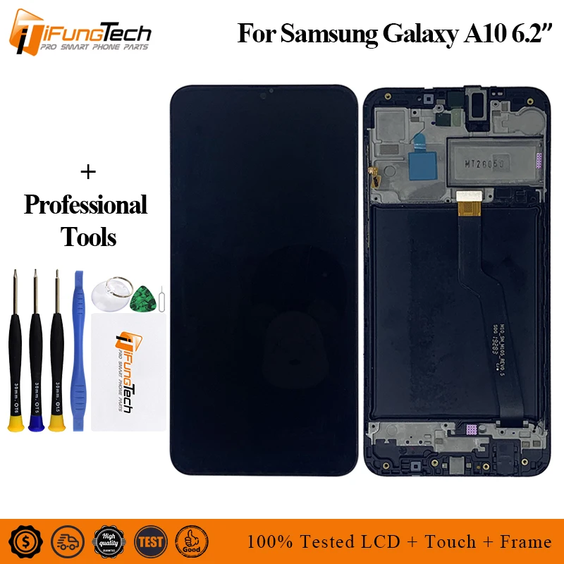 ЖК дисплей с дигитайзером для Samsung galaxy A10 сенсорный экран рамкой и A105/DS A105F A105FD