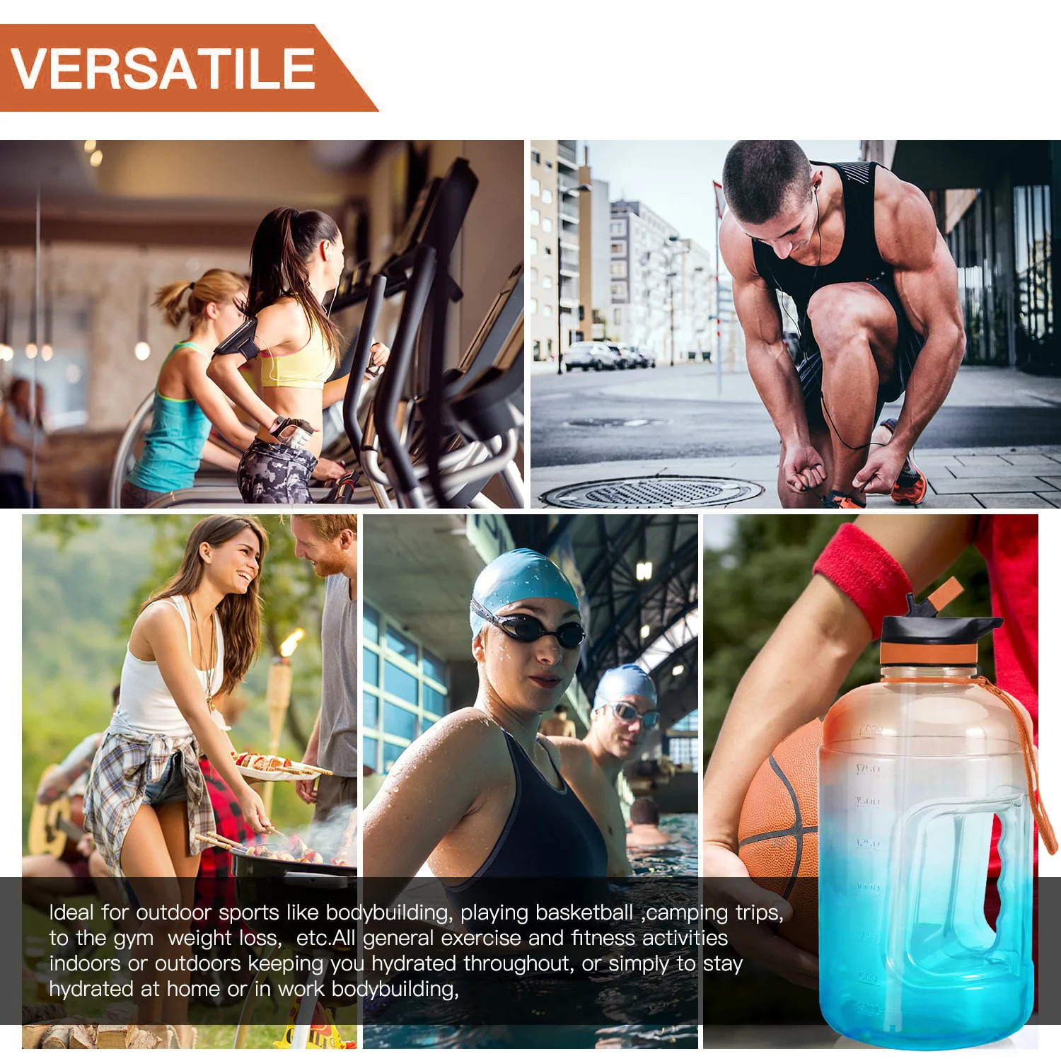 Бутылка для воды Спортивная фитнеса портативная скалолазания велосипеда не