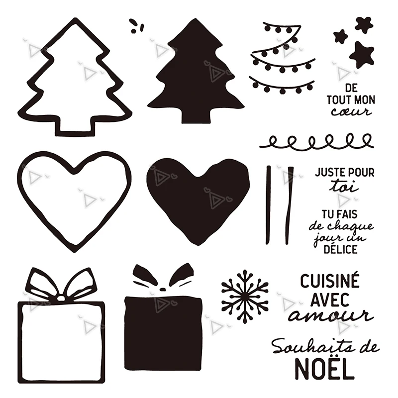 

French Transparent Clear Rubber Stamp Sheet Cling Scrapbooking Photo Album PaperCard DIY Craft Album Diary French