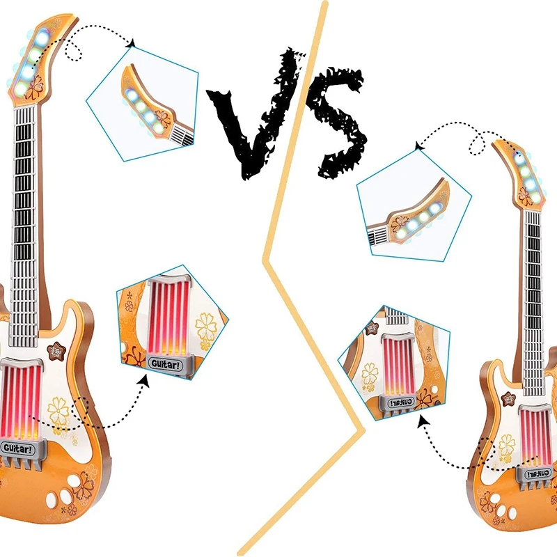 

Kids Guitar for Girls Boys, Kids Toy Guitar, Orange Guitar Musical Instruments Birthday Gift Party Favor for Kids