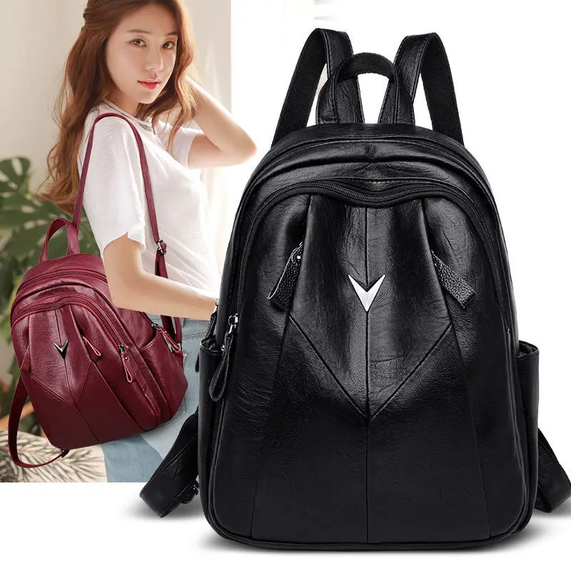 New 2019 Backpack Women Ladies PU Leather Small Backpacks For Teenage Girls Female School Shoulder Bag Pack Mochila Feminina | Багаж и