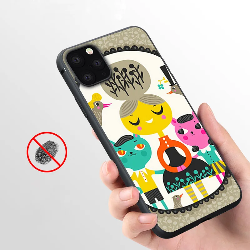 Чехол для телефона Coque Cat Lady Print из мягкого силикона для iPhone 11 Pro Max X 5S 6 6S XR XS 7 8 Plus.