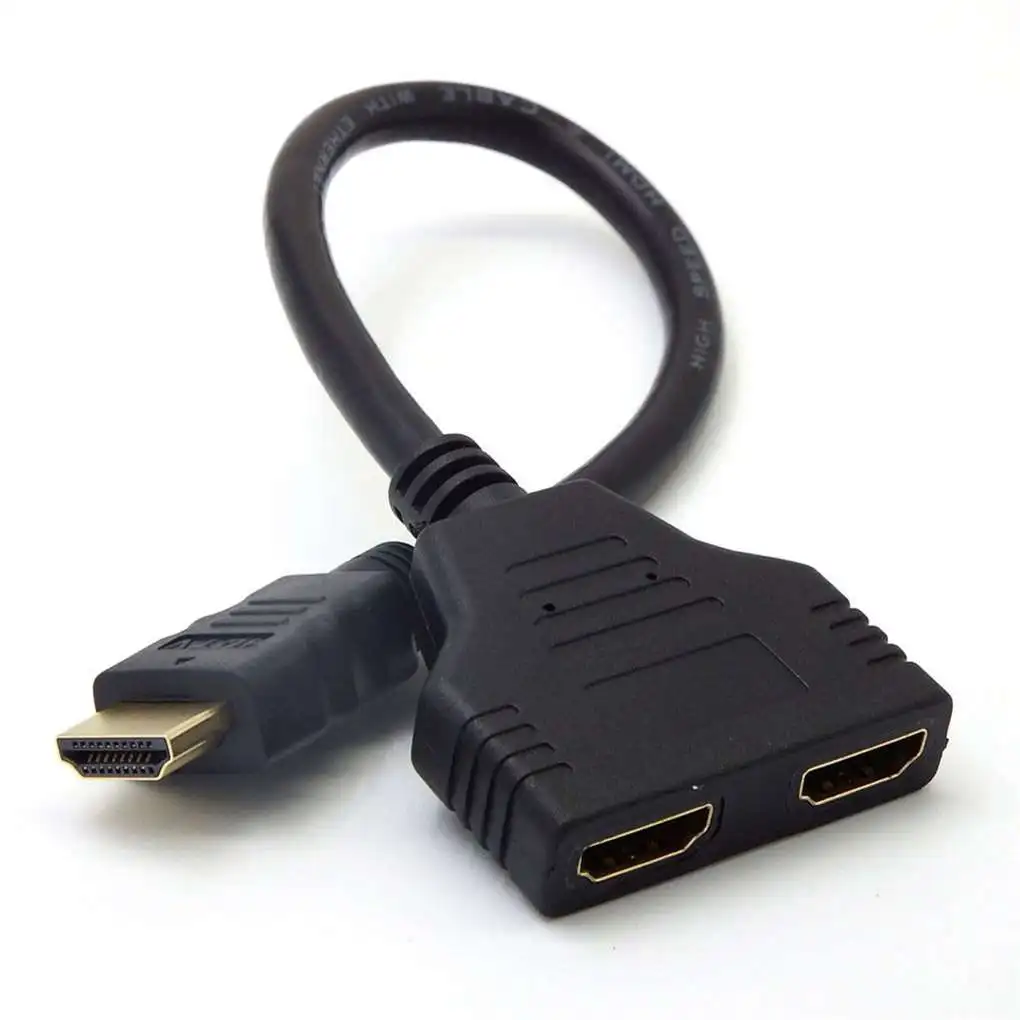 Кабель-разветвитель HDMI 30 см HD 1 штекер-Двойной 2 гнездовой разветвитель конвертер