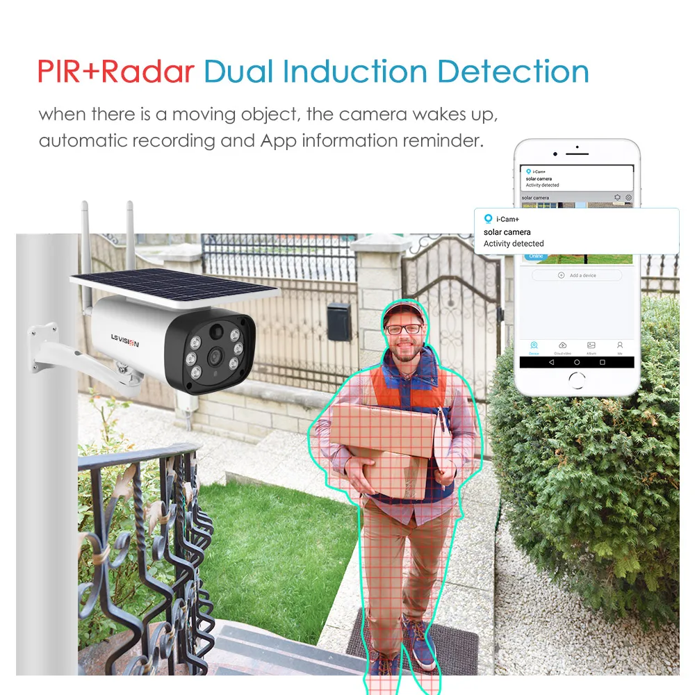 IP-камера наружная Водонепроницаемая с Wi-Fi 2 МП на солнечной батарее | Безопасность
