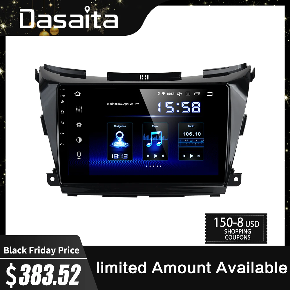 Dasaita 10," мультимедийный автомобиль Android 9,0 радио для Nissan Murano Z52 навигация HDMI стерео 64 Гб rom