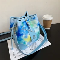 fashion outdoor ladies handbag purses and handbags new design tie dye painted 2021 newclear purses and handbags