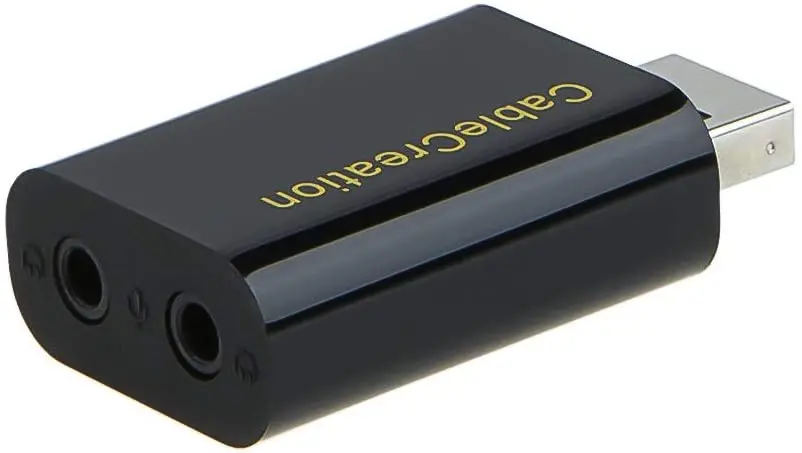 Переходник с USB на аудиоадаптер 3 5 мм внешний 2 x стереоразъем аудио сплиттер для