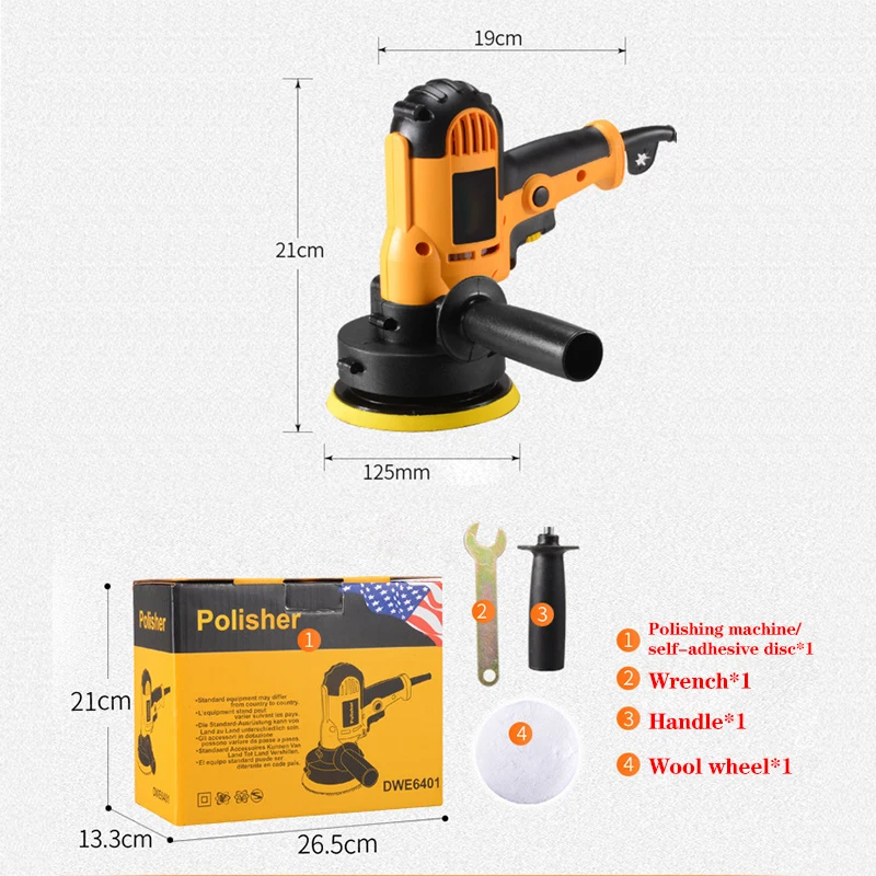 

EU PLUG Car Polishing Machine 220V Adjustable Speed Sanding Waxing Tools Scratch Repair Sealing Machine