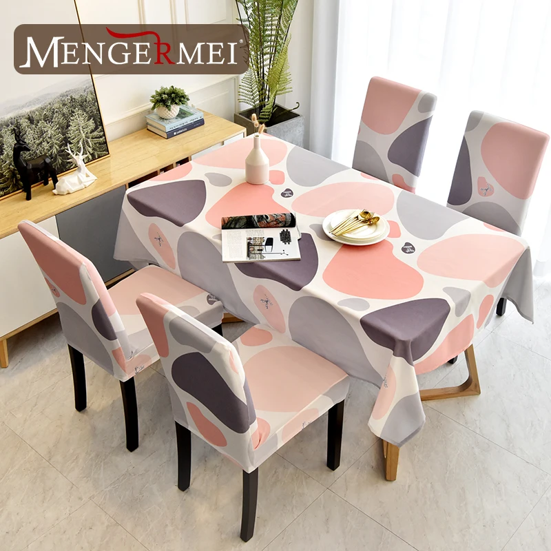 MENERME скатерть чехол на стул набор несколько цветов камень узор печати