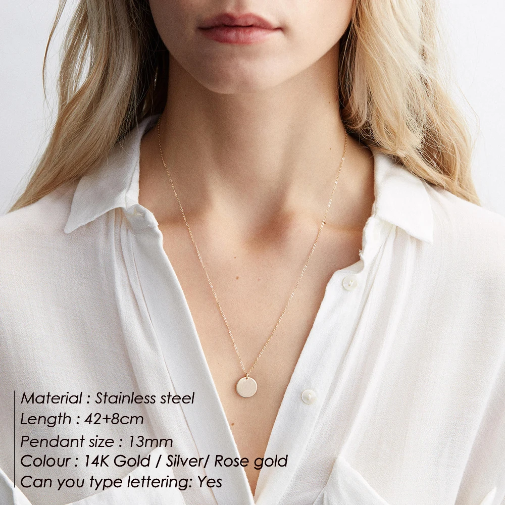 e-Manco multi layered choker necklace for women stainless steel statement pendant jewelry 4 pcs | Украшения и аксессуары