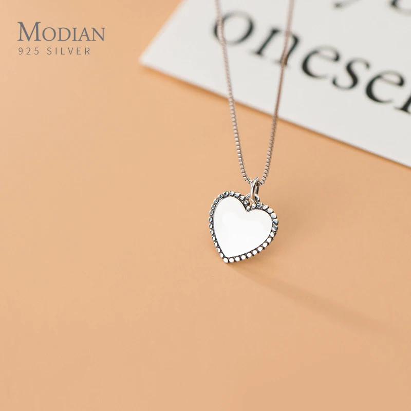 

Modian Hight Quality 925 Sterling Silver Romantic Minimalist Love Heart Single Pendant for Women Fine Jewelry Gift No Necklace