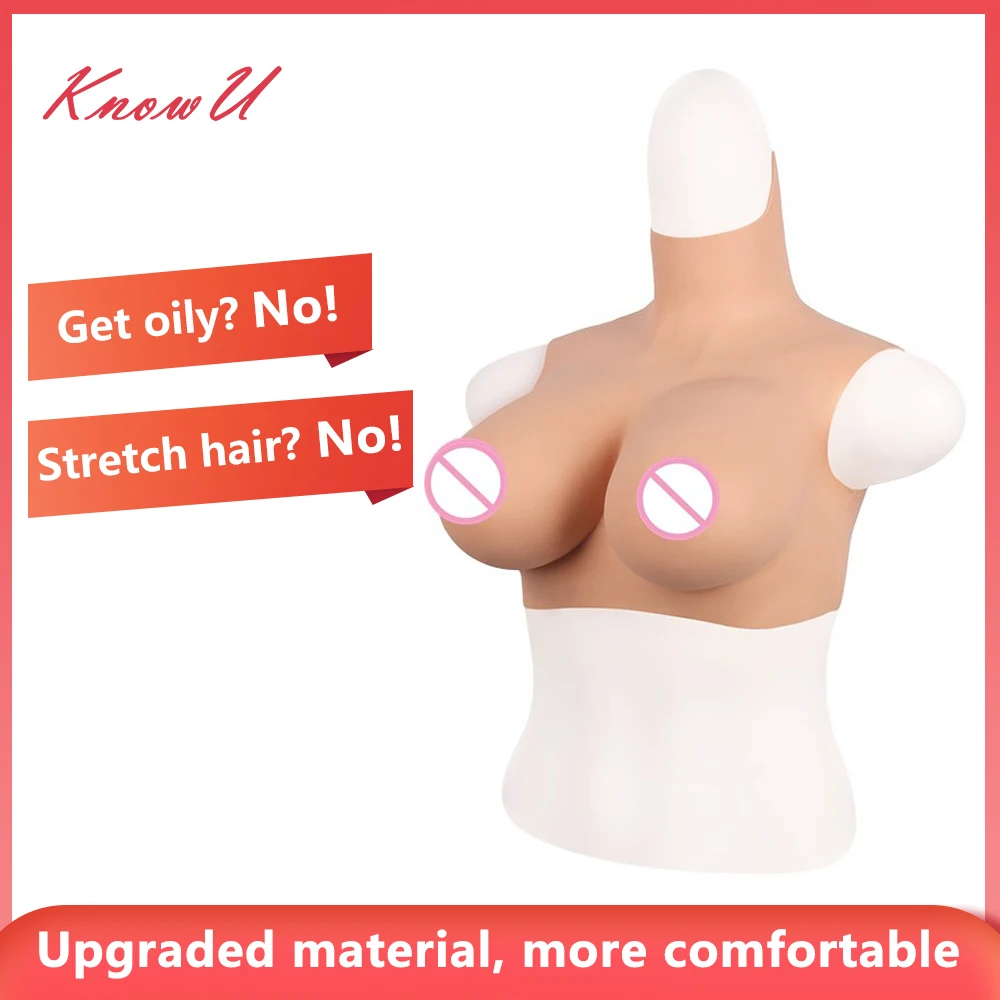 Nowu поддельные грудь E чашка реалистичные Транссексуалы груди формы Большие Соски