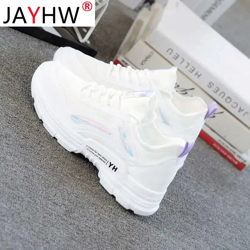 

JAYHW Tenis Feminino Mesh Breathable Sneakers Women Fashion Casual Shoes Solid Color Non-Slip Lightweight Woman Vulcanize Shoes