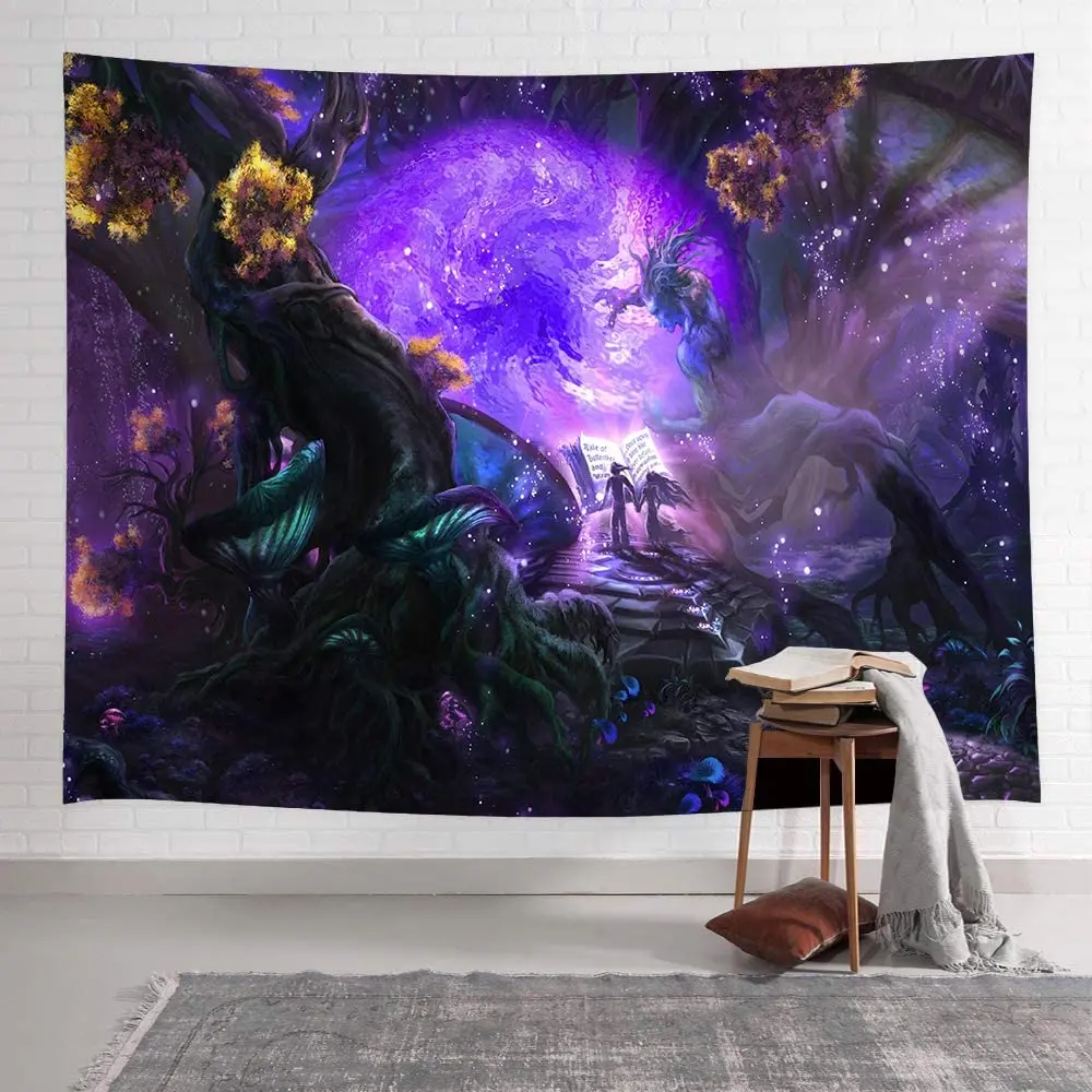 

Fairy Psychedelic Dream Tapestries Trippy Forest Monster Wall Hanging