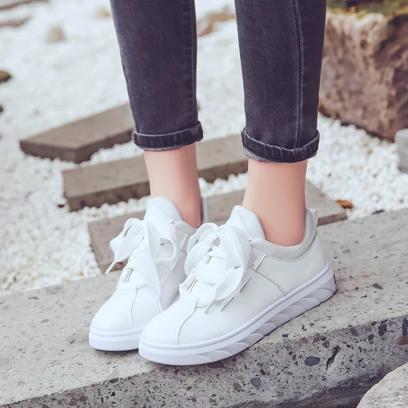 

Women Casual Shoes Summer 2019 Spring Shoes Woman Platform Fashion Breathable Lace-up Women Sneakers 688