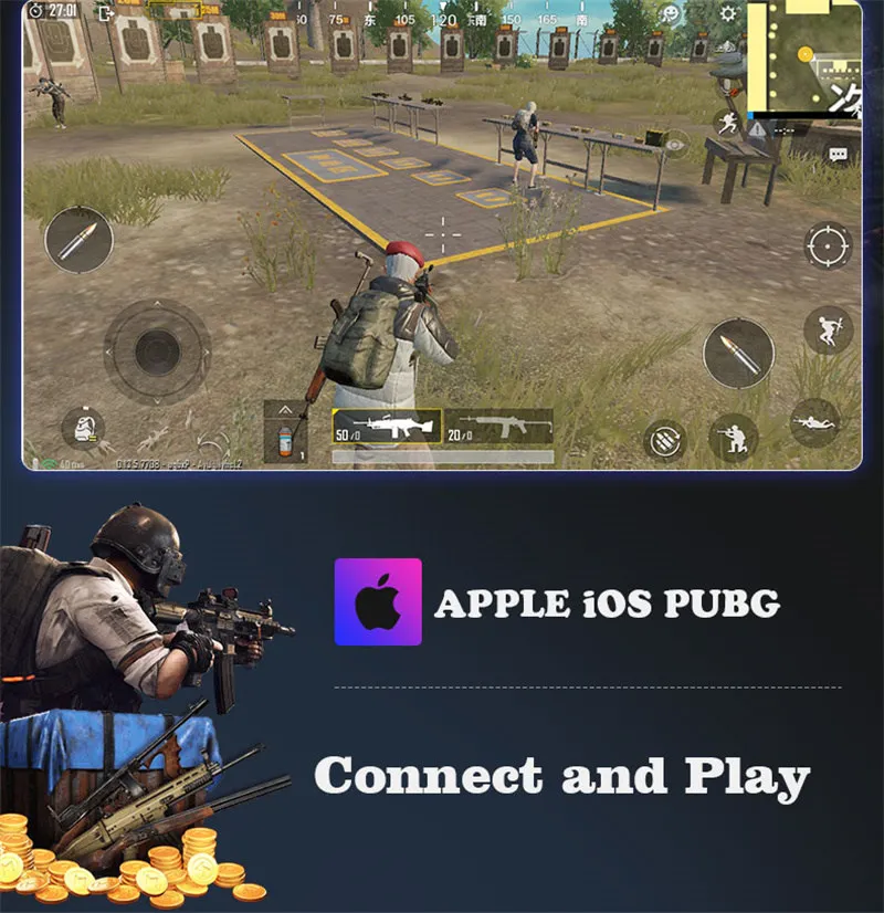 Mocute 057 Pubg геймпад беспроводной Bluetooth Джойстик триггер игровой коврик для iphone XS 6 7 8 для Android Samart телефон