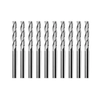 10x18 carbide double flute spiral upcut shank end mill cnc router bits 17mm end mills accessories milling cutter bit