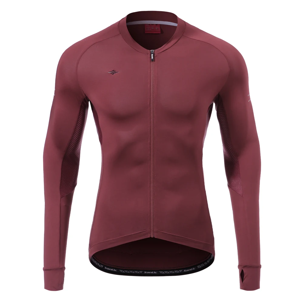 Santic Мужская велосипедная майка с длинным рукавом удобная Солнцезащитная дорожка