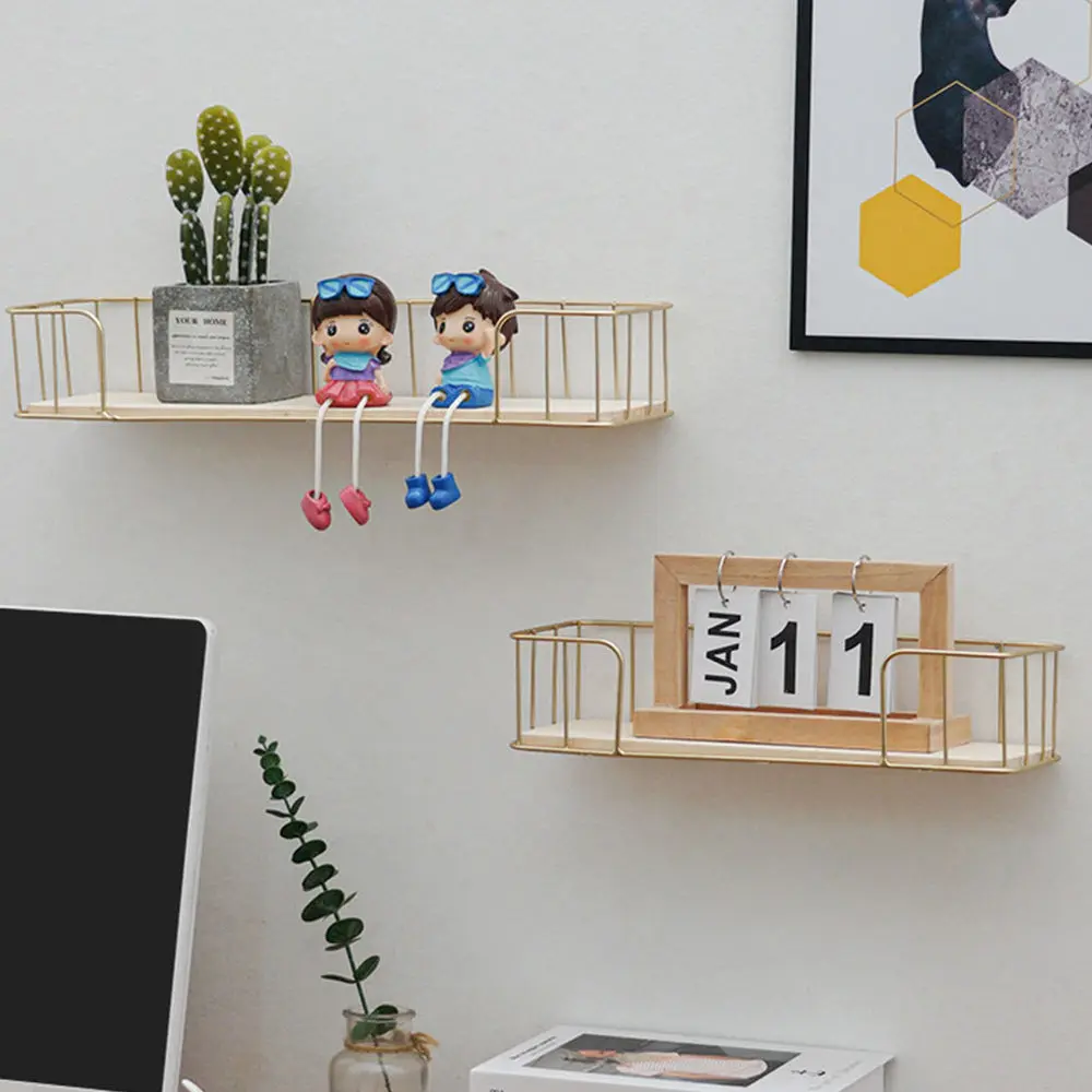 

2pcs Simple Flowerpot Storage Shelf Hanging Rack Wall Mounted Flower Rack