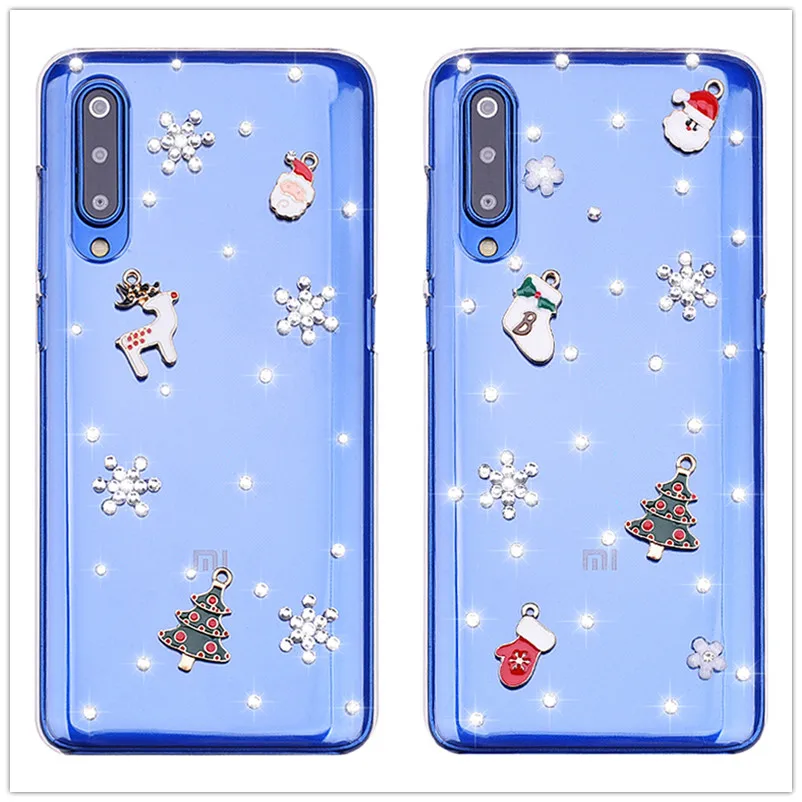 Роскошный чехол для телефона с рождественским рисунком Xiaomi Redmi Примечание 8 7 6 K20