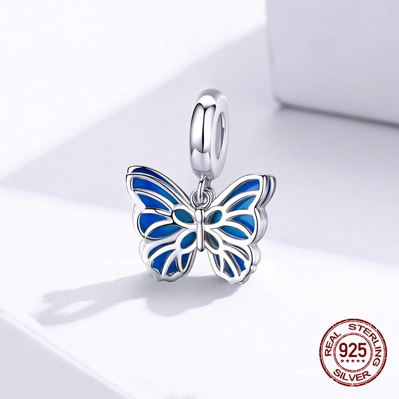 Подвеска в виде бабочки из серебра 925 пробы для браслета | Украшения и аксессуары