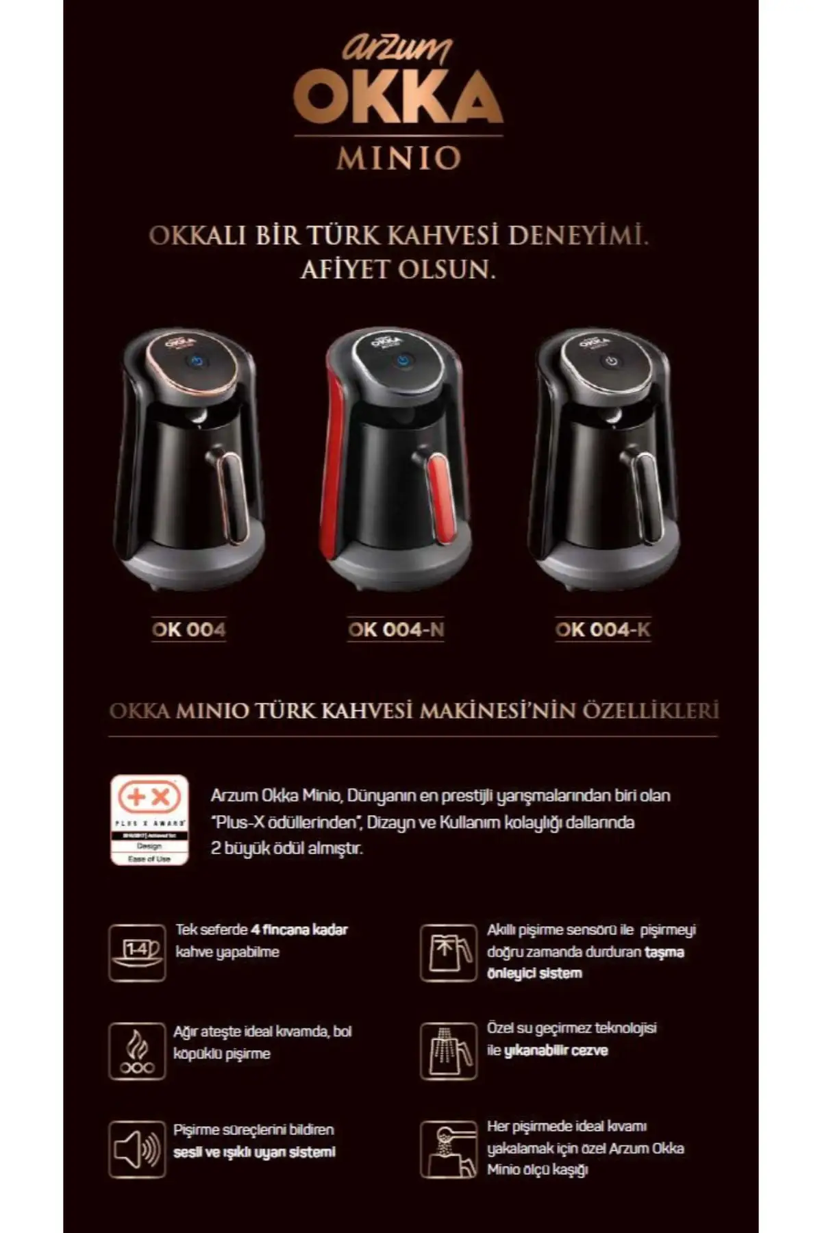 

Arzum OK004 Okka Minio Turkish Coffee Machine Copper