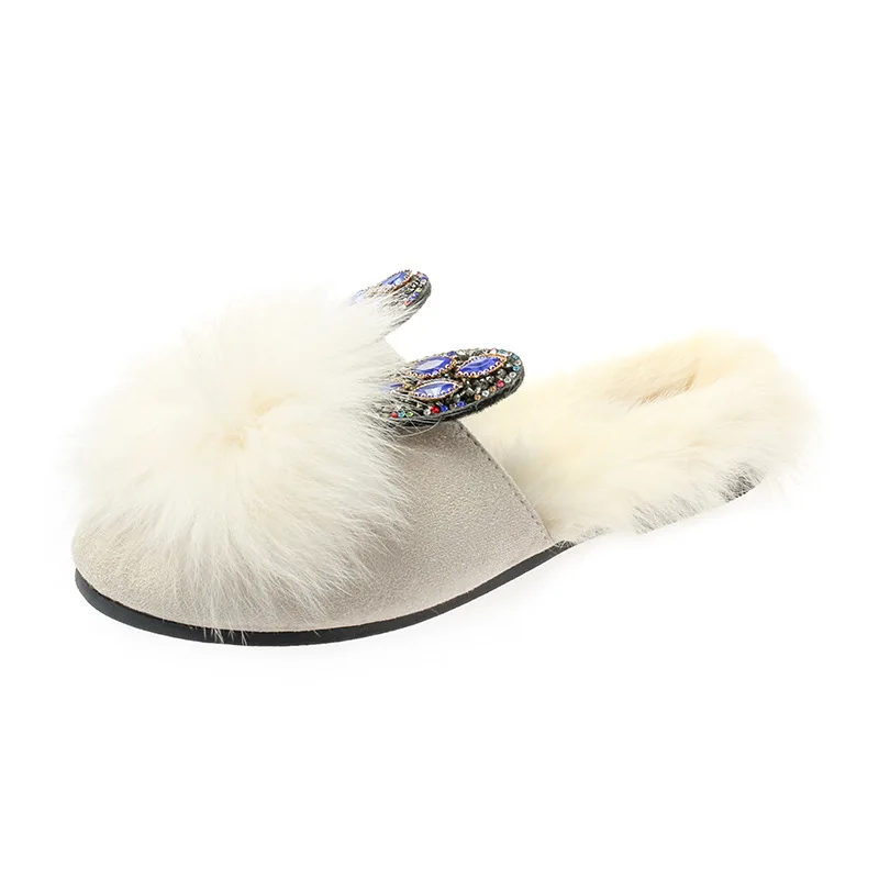 Детские тапочки для женщин женская обувь из хлопка со стразами на плоской