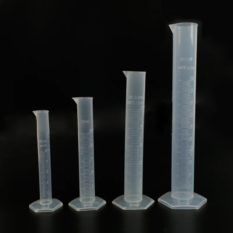 Delidge 10/25/50/100ml Plastic Measuring Cylinder accurate Cooking Kitchen School Chemistry Laboratory Tools measurement Tool
