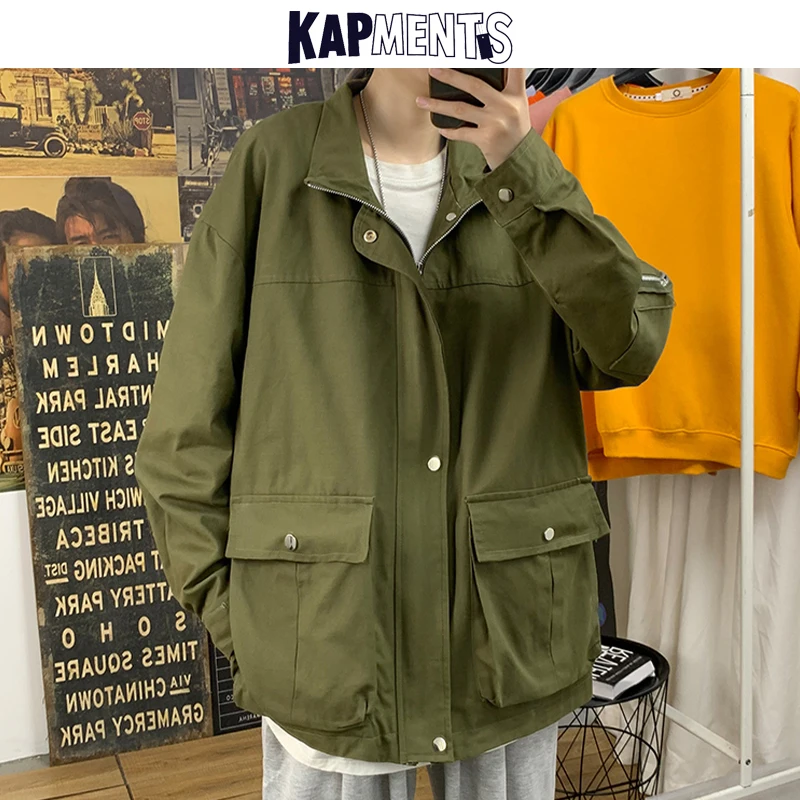 

Мужская куртка-карго цвета Харадзюку, с карманами, размеры до 5XL