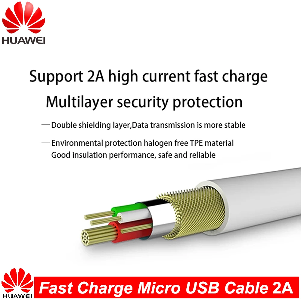 Кабель для быстрой зарядки Huawei Micro USB кабель передачи данных HUawei P7 P8 P9 P10 Lite Mate 7 8 s