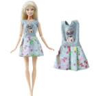 BJDBUS 1 мини-платье для куклы, Современная юбка, повседневвечерние, милая собака, узор, серая Одежда для куклы Барби, аксессуары для кукол, детские игрушки