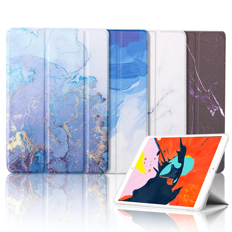 

Для iPad 11 2020 9,7 2018 2017 5 6-й чехол 10,2 7-й мраморный кожаный смарт-чехол для iPad 2 Air 1 2 pro10.5 9,7 чехол