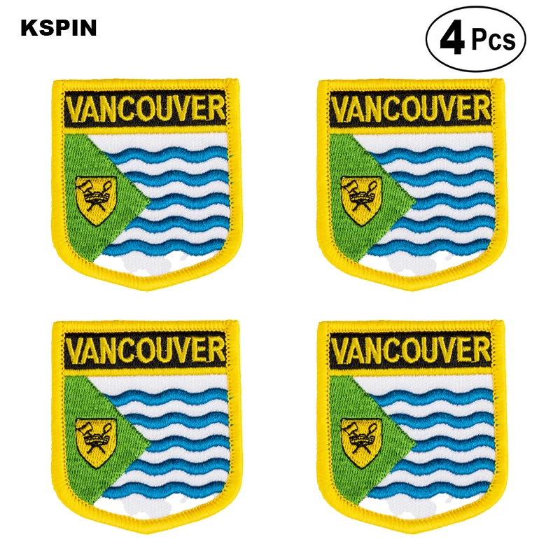 Нашивки с вышивкой флагом Квебек нашивки помощью утюга на пилу для шитья одежды