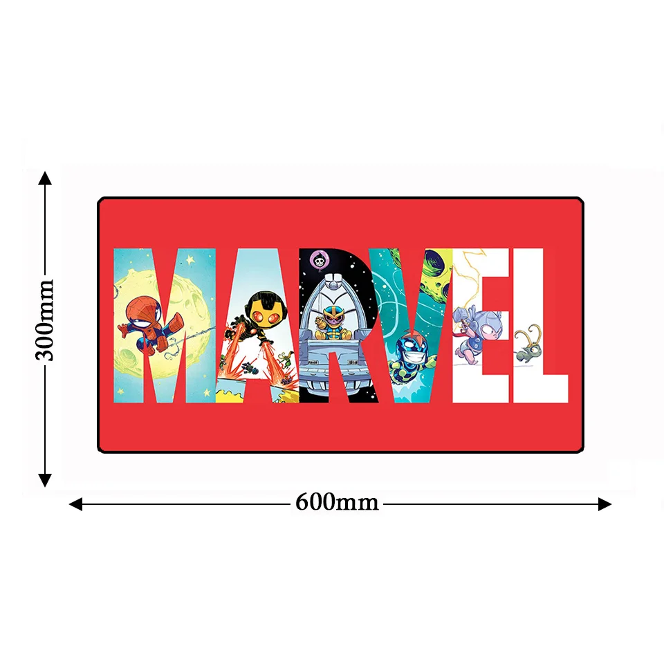 Большой нескользящий коврик для мыши Infinity War Marvell Avengerse компьютерных игр прочный