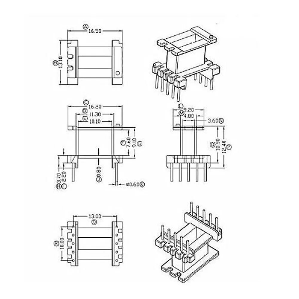 EE13W EE13-10 core и bobbin vertial 5 + 20 компл./упак. | Электронные компоненты принадлежности